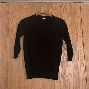 Black, Half sleeve J. Crew scoop neck sweater